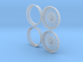 Swirl 1/25  drag front pr in Clear Ultra Fine Detail Plastic