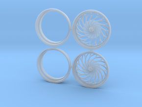 Swirl 1/12 drag front pr in Clear Ultra Fine Detail Plastic