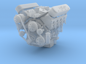 LSX/LS3 1/24  compete engine w/single 4bbl intake in Clear Ultra Fine Detail Plastic