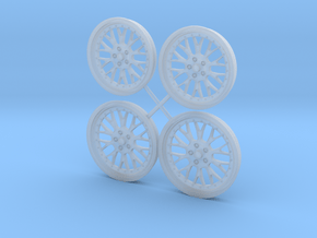 BBS Mono 1/12 wheel set foose in Clear Ultra Fine Detail Plastic