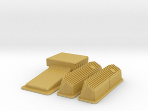 1/25 Ford 427 Side Oiler Finned Pan And Cover Kit in Tan Fine Detail Plastic