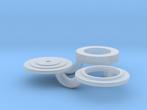 1/43 Small 8 In Round Air Cleaner in Clear Ultra Fine Detail Plastic