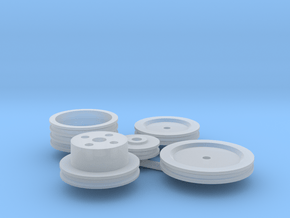 Stock Pulley set 1/8 in Clear Ultra Fine Detail Plastic