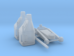 floor jack & 2x fuel jugs 1/16 in Clear Ultra Fine Detail Plastic
