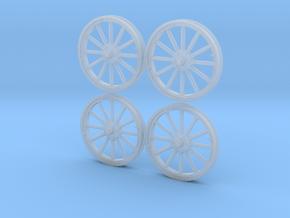 Model T wheels 1/25 in Clear Ultra Fine Detail Plastic