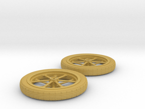 1/32 Spindle Mount Drag Tire And Wheel in Tan Fine Detail Plastic