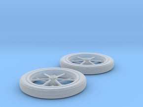 1/32 Spindle Mount Drag Tire And Wheel in Clear Ultra Fine Detail Plastic