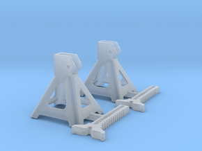 1/16 Jack Stand Pair in Clear Ultra Fine Detail Plastic