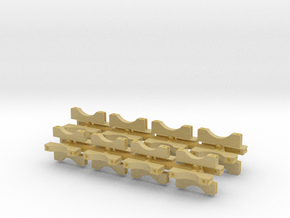 1/18 2 and 2.5 Inch Muffler Clamps in Tan Fine Detail Plastic