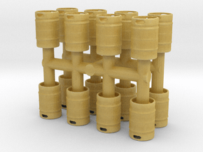 Beer Keg (16 pieces) 1/100 in Tan Fine Detail Plastic