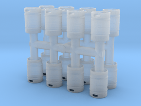 Beer Keg (16 pieces) 1/100 in Clear Ultra Fine Detail Plastic