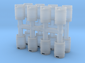 Beer Keg (16 pieces) 1/56 in Clear Ultra Fine Detail Plastic