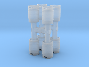 Beer Keg (8 pieces) 1/48 in Clear Ultra Fine Detail Plastic