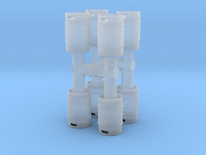 Beer Keg (8 pieces) 1/43 in Clear Ultra Fine Detail Plastic