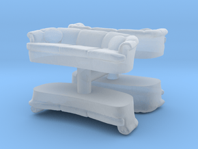 Sofa (4 pieces) 1/72 in Clear Ultra Fine Detail Plastic