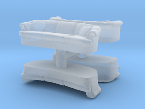 Sofa (4 pieces) 1/285 in Clear Ultra Fine Detail Plastic