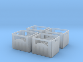 Bottle crate (4 pieces) 1/56 in Clear Ultra Fine Detail Plastic