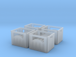 Bottle crate (4 pieces) 1/76 in Clear Ultra Fine Detail Plastic