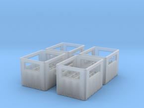 Bottle Crate (4 pieces) 1/72 in Clear Ultra Fine Detail Plastic