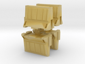 Interlocking traffic barrier (x4) 1/220 in Tan Fine Detail Plastic