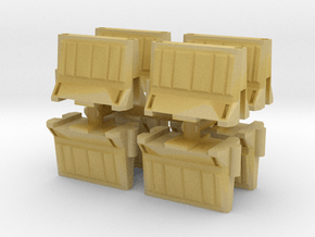 Interlocking traffic barrier (x8) 1/120 in Tan Fine Detail Plastic