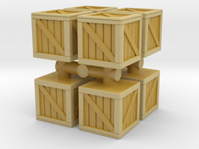 Wood crate prop (x8) 1/76 in Tan Fine Detail Plastic