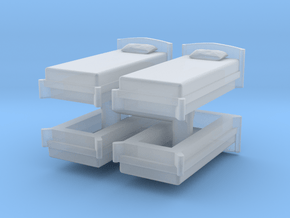 Single Bed (x4) 1/72 in Clear Ultra Fine Detail Plastic