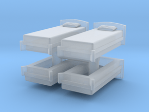 Single Bed (x4) 1/144 in Clear Ultra Fine Detail Plastic