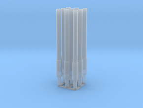 16" Inch Gun Barrels x 9 1/192 in Clear Ultra Fine Detail Plastic