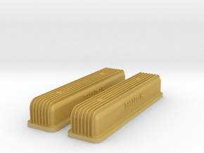 1/32 Buick Script Nailhead Valve Covers in Tan Fine Detail Plastic