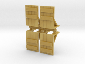 Wooden Barricade (x4) 1/160 in Tan Fine Detail Plastic