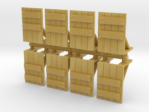 Wooden Barricade (x8) 1/285 in Tan Fine Detail Plastic