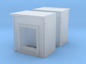 Fireplace (x2) 1/100 in Clear Ultra Fine Detail Plastic