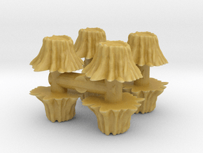 8 Tree Stumps (Set 1) 1/48 in Tan Fine Detail Plastic