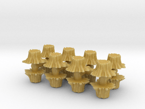16 Tree Stumps (Set 1) 1/144 in Tan Fine Detail Plastic