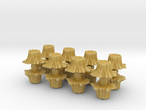 16 Tree Stumps (Set 1) 1/160 in Tan Fine Detail Plastic