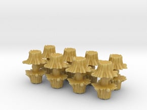 16 Tree Stumps (Set 1) 1/200 in Tan Fine Detail Plastic