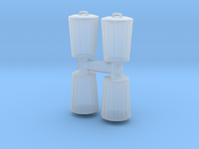 Trash can (x4) 1/87 in Clear Ultra Fine Detail Plastic