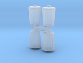 Trash can (x4) 1/76 in Clear Ultra Fine Detail Plastic