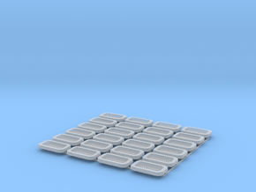 25 Man Rectangular Raft x 24 1/144 in Clear Ultra Fine Detail Plastic