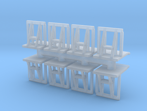 Crowd barrier (x8) 1/144 in Clear Ultra Fine Detail Plastic