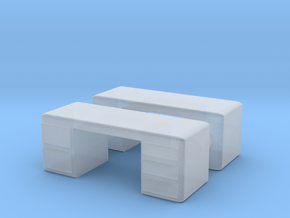 Office Desk (x2) 1/100 in Clear Ultra Fine Detail Plastic