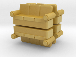 Sofa (x4) 1/120 in Tan Fine Detail Plastic