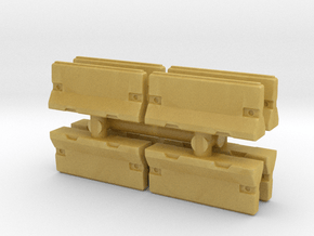 Traffic Barrier set (x8) 1/200 in Tan Fine Detail Plastic