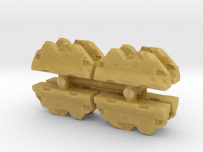 Wrecked Traffic Barrier (x8) 1/120 in Tan Fine Detail Plastic