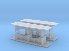 Modern Office Desk (x4) 1/120 in Clear Ultra Fine Detail Plastic