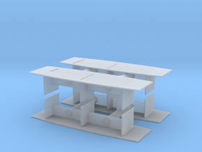 Modern Office Desk (x4) 1/144 in Clear Ultra Fine Detail Plastic