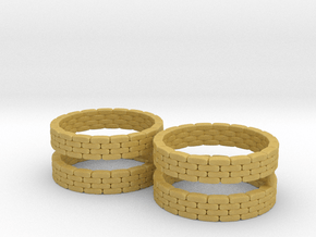 Sandbag Ring (x4) 1/200 in Tan Fine Detail Plastic
