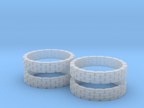 Sandbag Ring (x4) 1/285 in Clear Ultra Fine Detail Plastic