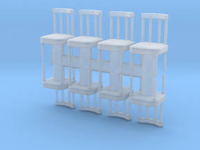 Antique Chair (x8) 1/76 in Clear Ultra Fine Detail Plastic